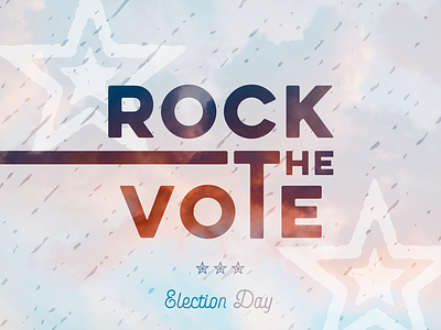 Rock the vote america election day lettering patriotic rock the vote typography united states usa vote