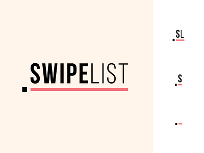 Swipe List branding identity lettering logo logotype minimal typography wordmark