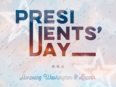 Presidents' Day america lettering patriotic presidents day red white and blue typography united states usa
