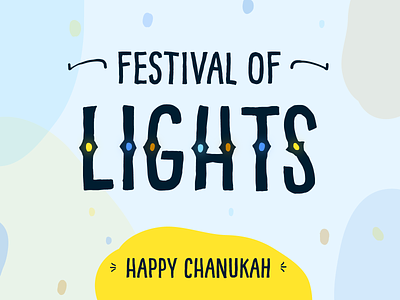 Festival of Lights chanukah design festival of lights hanukkah holiday design holidays lettering typography