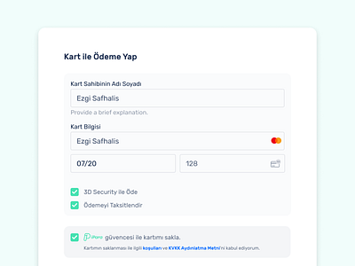 iPara Checkout Form branding checkout flow checkout page checkout process credit card checkout credit card form design figma form mobile design mobile form payment form ui ux web design web form