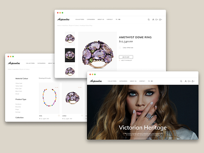 Aspendos Web Design add to cart design diamond e commerce ecommerce shop figma jewelery jewellery jewellery shop online online shop online shopping online store online store commerce shop shopping store ui ux webdesign