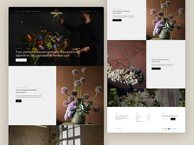 Yunus Karma Website bouquet branding decoration design figma floral flower landing page logo plant sale ui ux web website