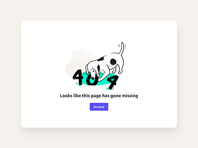 404 page- Illustration 404 404page automation beige digital art dog dog illustration green illustration illustration design illustration digital marketing missing product design purple