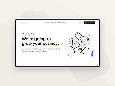 Landing Page app branding ecommerce illustration marketing marketplace shop typography ui ui design