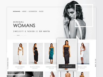 Ecommerce UI Woman's category page