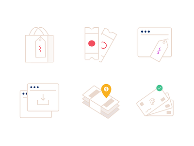 Icons branding ecommerce icon design icons illustration marketplace micro illustrations platform product product design product icons ui