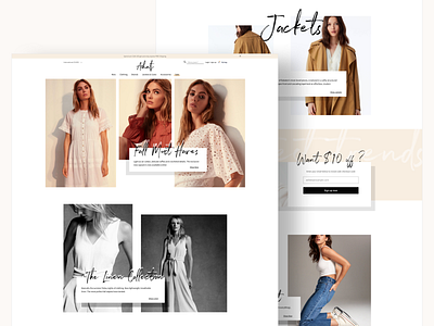 Ecommerce landing beige branding clean ecommerce logo minimal minimalism neutral photography typography ui ui design ux womans fashion