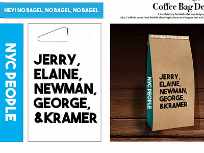 Coffee Bag Design branding branding and identity branding design concept mock up seinfeld typography