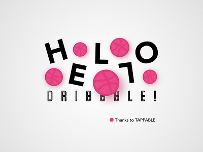Hello dribbble! graphic design hello dribbble typography