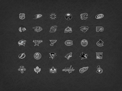 NHL Teams Logos hockey ice hockey icons logo monochrome nhl small team logo