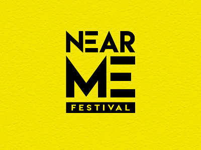 Near Me Festival - Branding bass beat drop edm electro festival music techno ultra ultra festival yellow