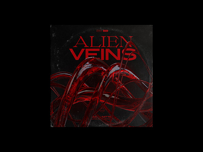 Alien Veins adobe dimension album cover album cover art album cover design illustrator photoshop typographic typography