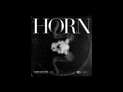 Horn album album art album cover album cover design black custom type serif typography