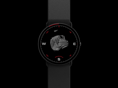 Watch Face, Anemometer 3d animation black typography ui ui design ux watch watchface wearables
