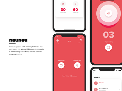 Naunau Mobile Design adobe xd design product product design safety typography ui ux