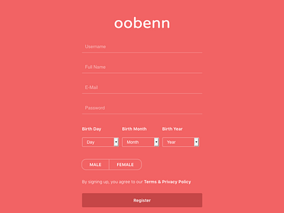 Register for oobenn Instagram Style Social Networking Platform instagram login oobenn redesign register social networking script template