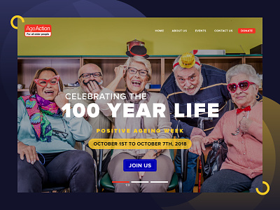 Website Design for Positive Age Event aged colorful design elderly event modern design typography uidesign ux design web desgin