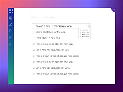 Getting Things Done - GTD Application Dashboard - 2019 2019 adobe xd colorful design dashboard design getting things done gtd simple design smooth typography uidesign ux design vibrant