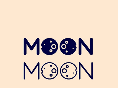 Moon logotype design logo typogaphy