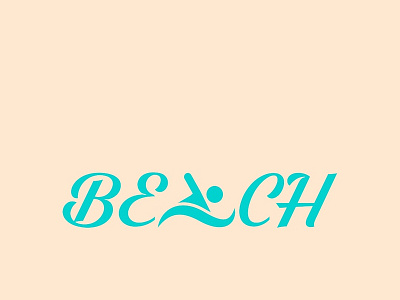 Beach logotype design logo typography