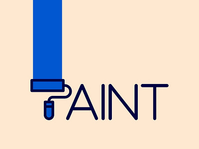 Paint logotype design logo typography