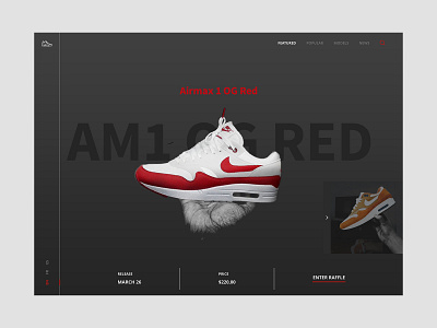 AirMax1 OG Red Landing page