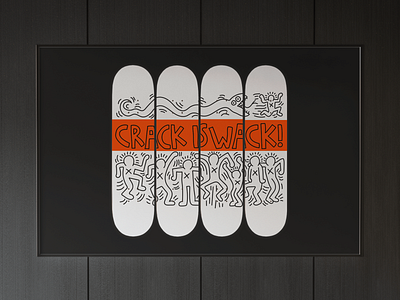 Keith Haring Skateboard Illustration art artwork illustration inspiration typography vector