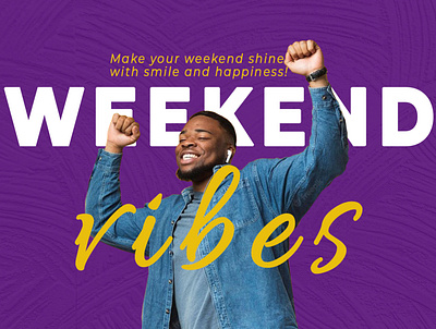 Weekend Vibes app graphic design