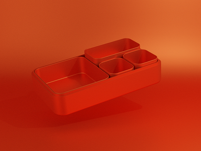 Bento 3d bento blender japan orange