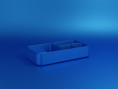 Bento 3d bento blender blue japan