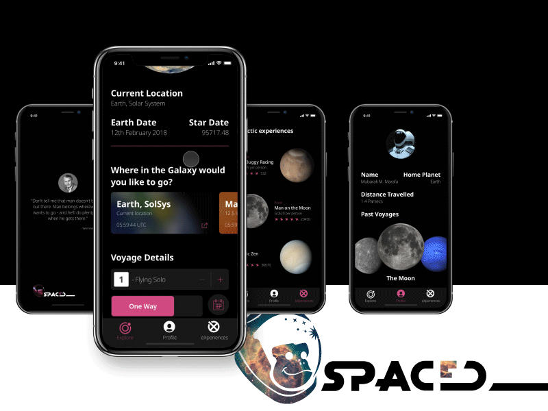 #SpacedChallenge Mobile App darkui mobileui moon space spacedchallenge travel
