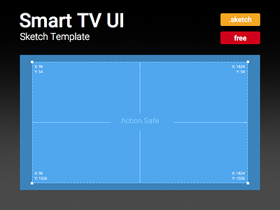 Smart TV UI Sketch Template sketch smart tv template ui
