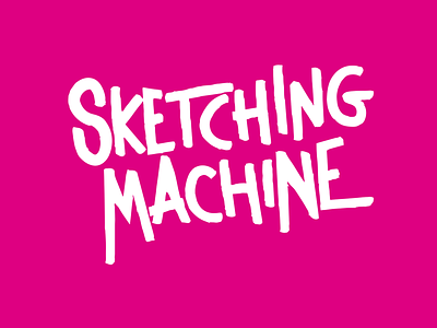 Sketching Machine Logo logo marker pink sketch sketching sketching machine