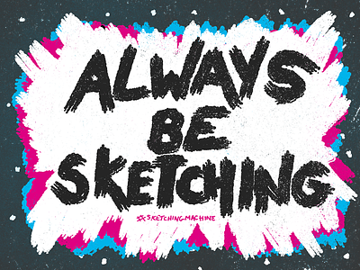 Always Be Sketching brush logo photoshop pink sketch sketching sketching machine