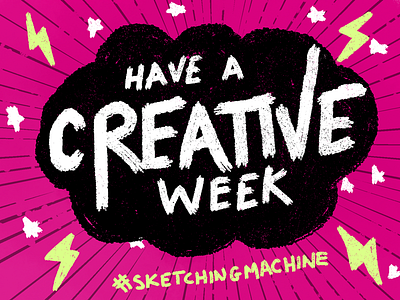 Have A Creative Week brushes creative design illustration photoshop pink sketching sketching machine