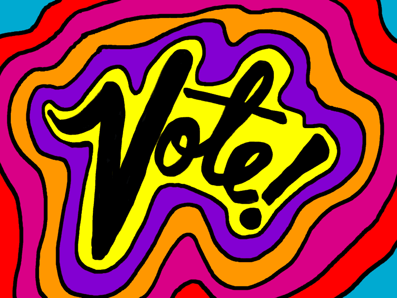 Day 10 - Vote 30 day challenge animated gif elections illustration inktober vote
