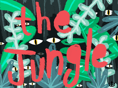 Day 17 - The Jungle 30 day challenge eyes illustration inktober jungle