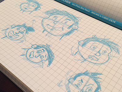 Eek! Sketching Faces faces illustration sketch