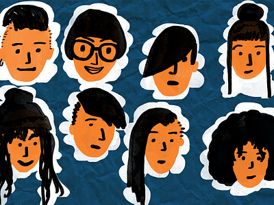 Faces art faces illustration photoshop