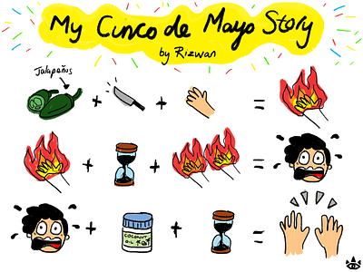 My Cinco de Mayo Story burn cinco de mayo coconut oil fire hands jalapenos knife time