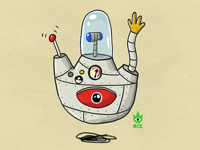 Roger Roger artwork digital art eye illustration people robot studio riz