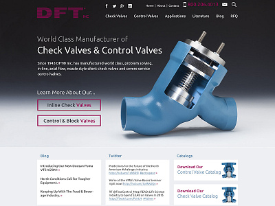 DFT Intro blue clean fusia manufacturing mfg natural drop shadows pink product image responsive rwd social media web design