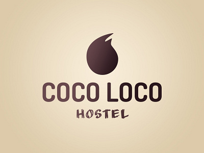 Coco Loco Logo (Light) beach beige brown calm coconut hostel light logo logos mark organic purple