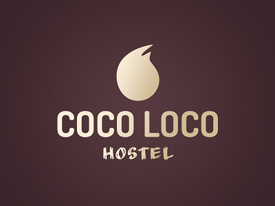 Coco Loco Logo (Dark) beach beige brown calm coconut dark hostel logo logos mark organic purple