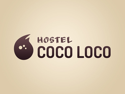 Coco Loco Logo v2 (Light) beach beige brown calm coconut hostel light logo logos mark organic purple
