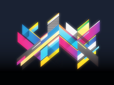 80's Style Composition 80s cover geometric music neon newretrowave vector vhs