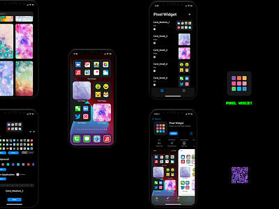 Pixel Widget - Promotion Page app app store design ios ios14 ui widget