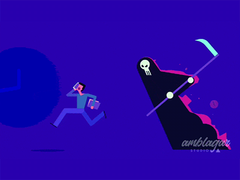 Spooked by DEADlines animation deadlines gif grim halloween quirky scary