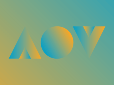 AOV gif gradient illustrator logo design motion shapes type